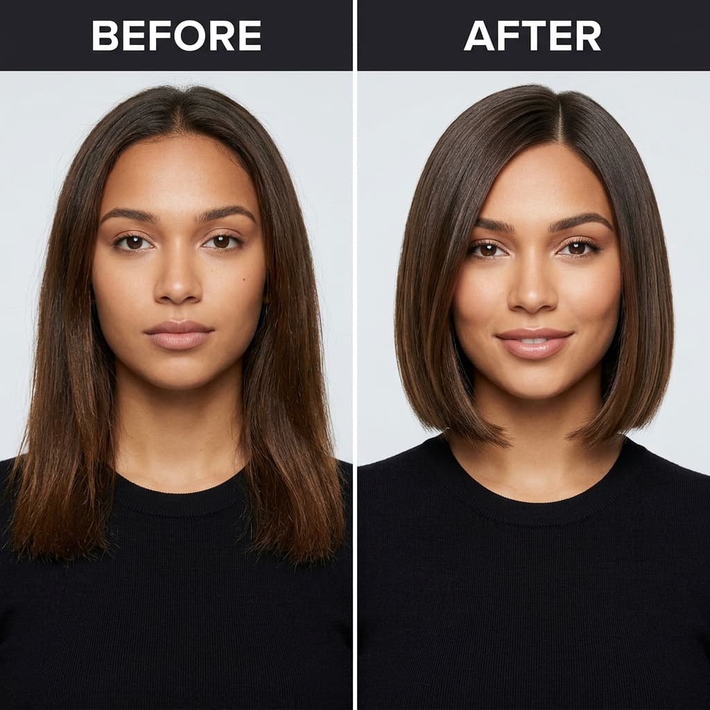 AI preview of bob haircut