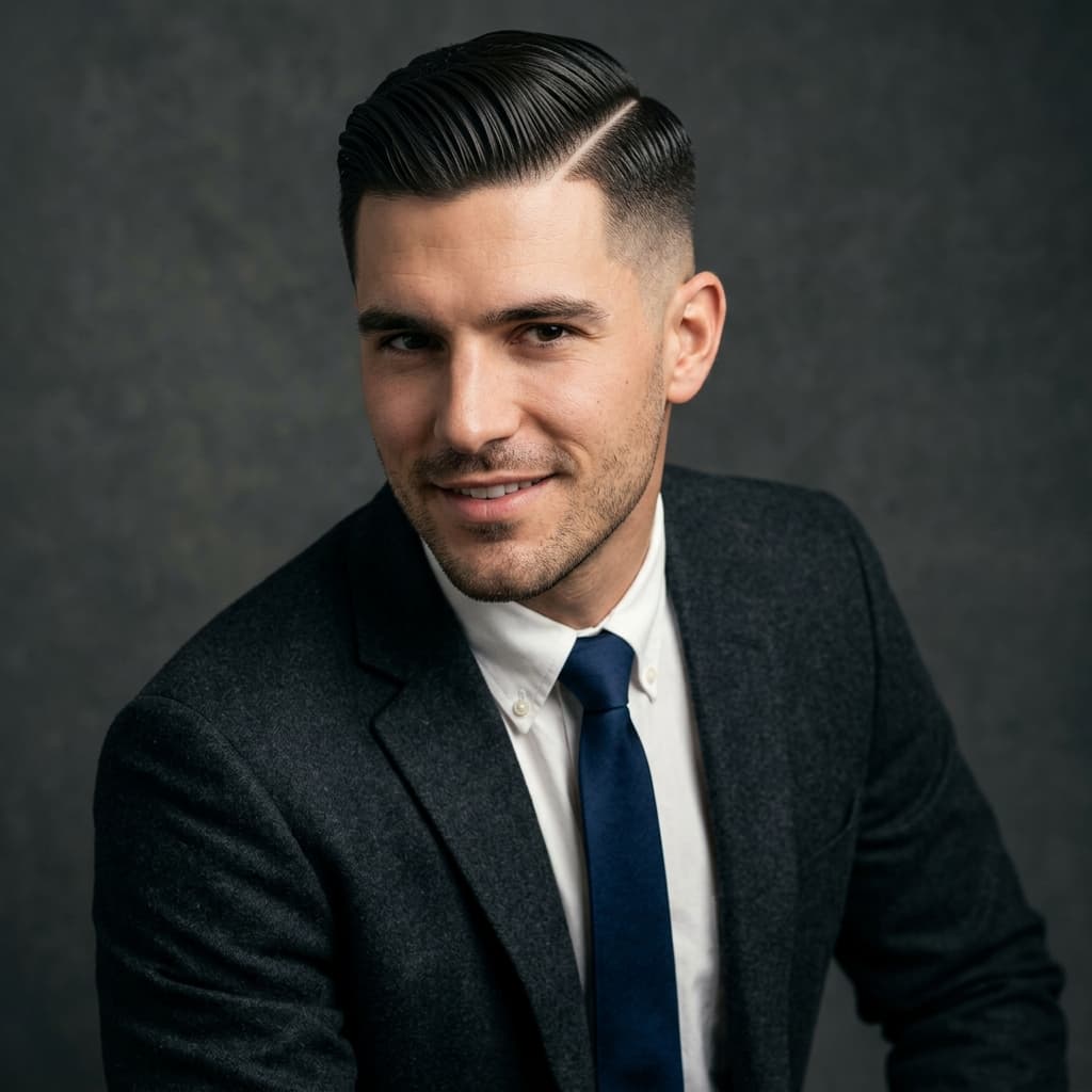 AI preview of comb over fade haircut 2026