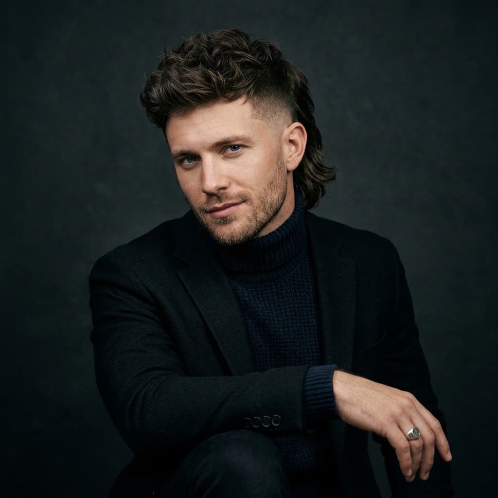 AI preview of modern mullet haircut 2026