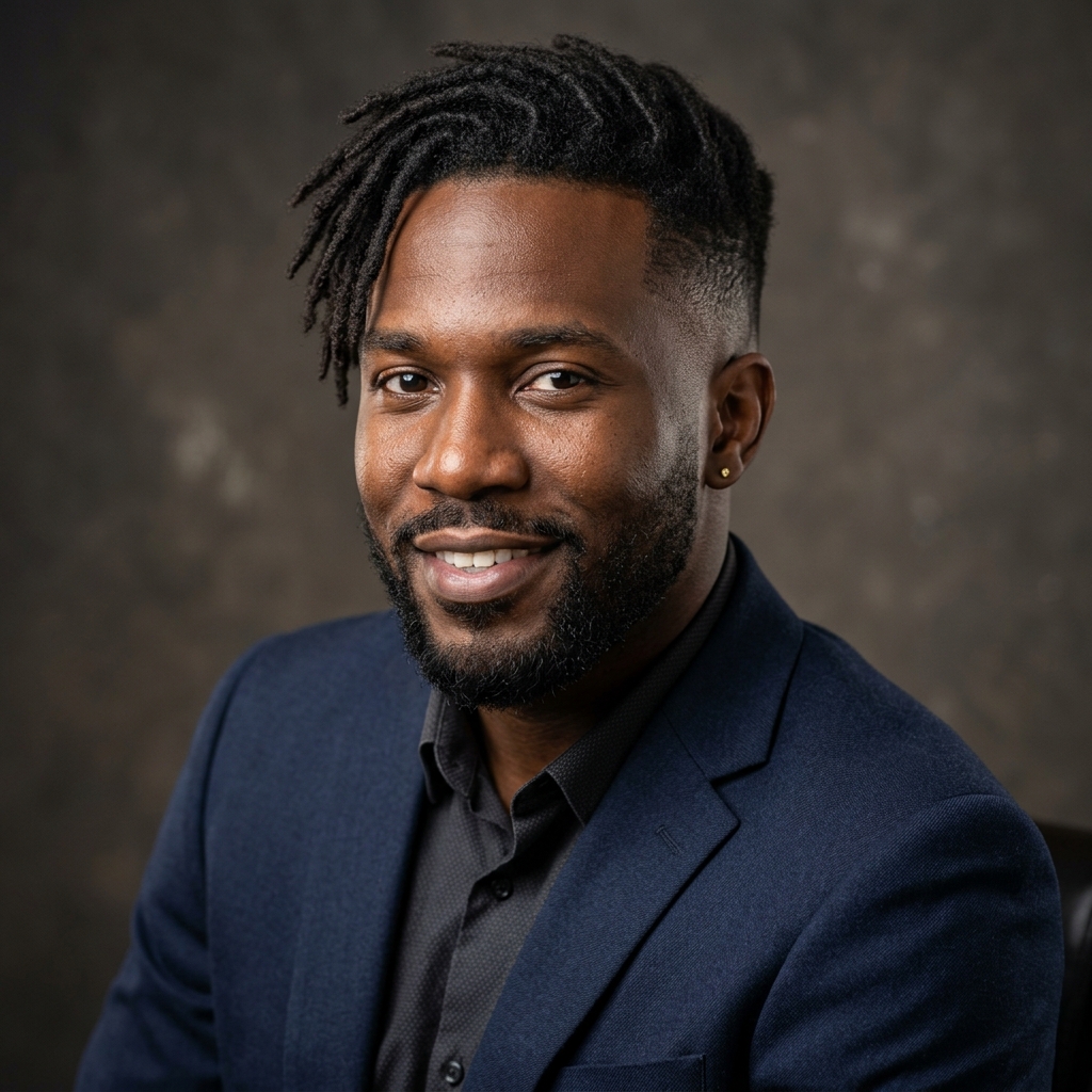 The Burst Fade with Locs