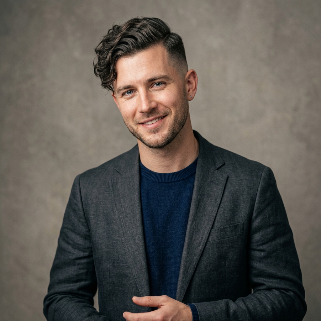 The Wavy Comb Over Fade