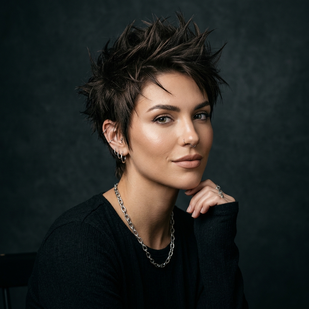 The Edgy Spiky Pixie