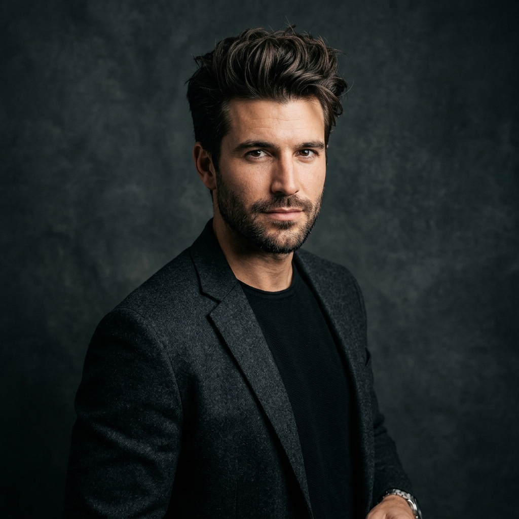 The Textured Messy Pompadour