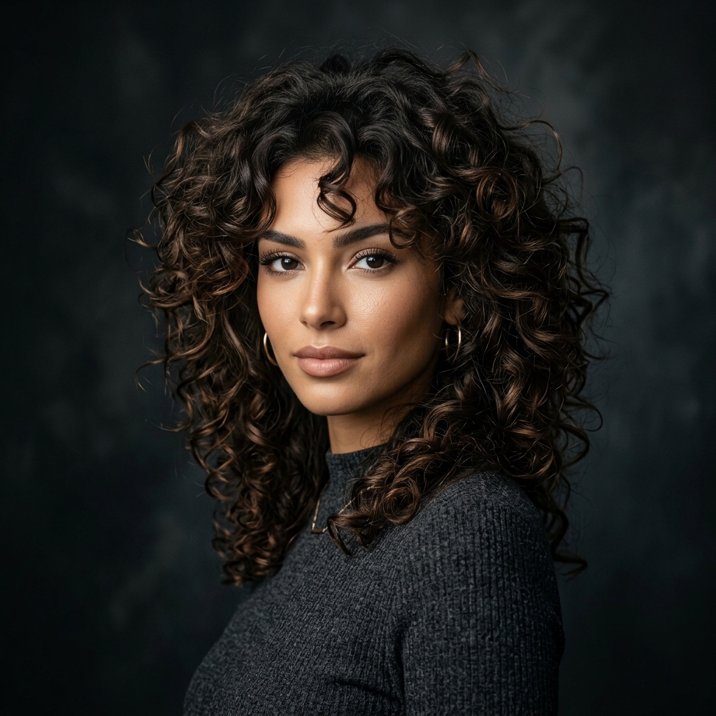 The Voluminous Curly Wolf Cut